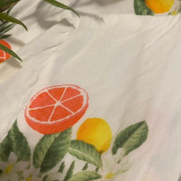 Flower Long Sleeve Front Tie Light Cover Up or Crop Top - Picture 4 of 6